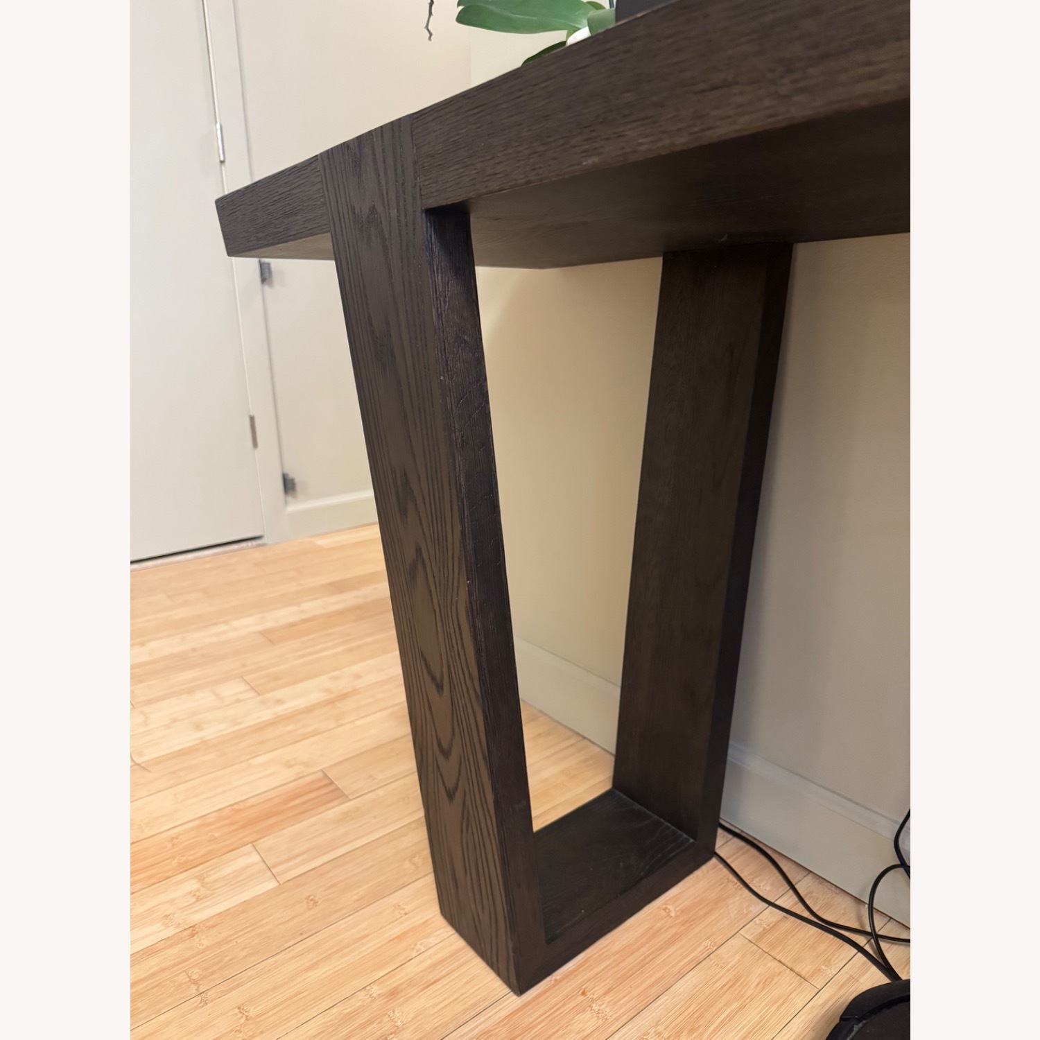 Restoration Hardware Antoccini 60” Dark Brown Side Table - image-3