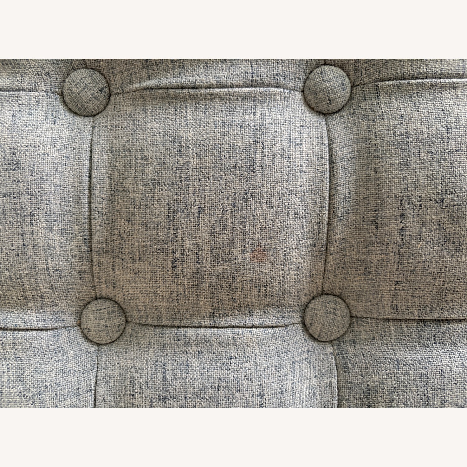 Light Blue Woven Round Storage Ottoman  - image-3