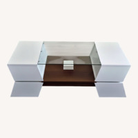 Dark Brown Glass Coffee Table