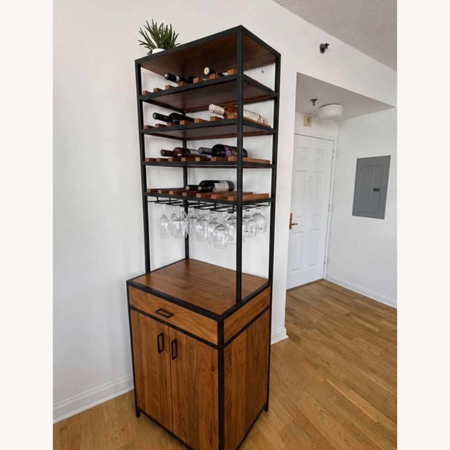 Crate & Barrel Natural Wood Wall Unit - image-3