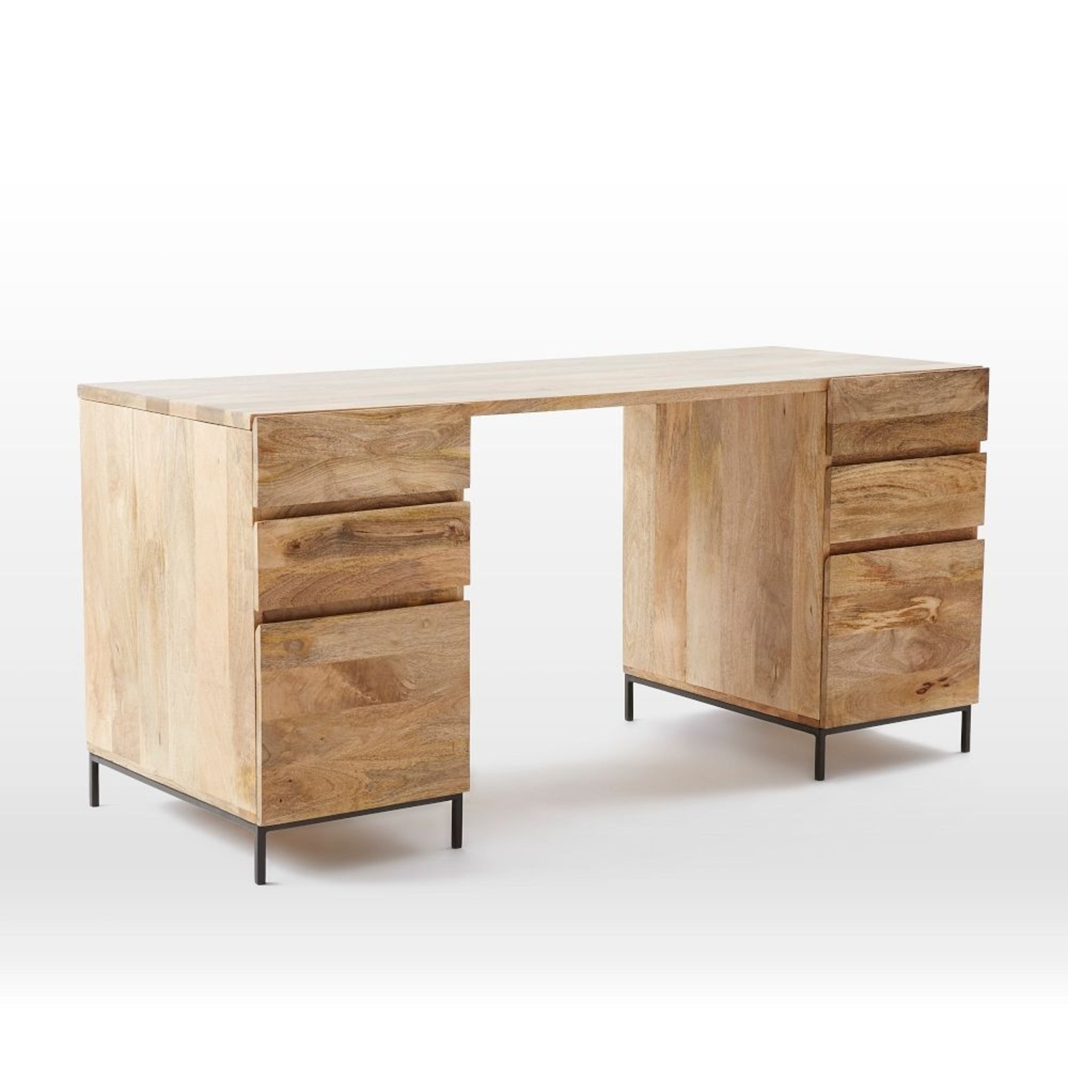 West Elm Solid Wood Industrial Desk  - image-4
