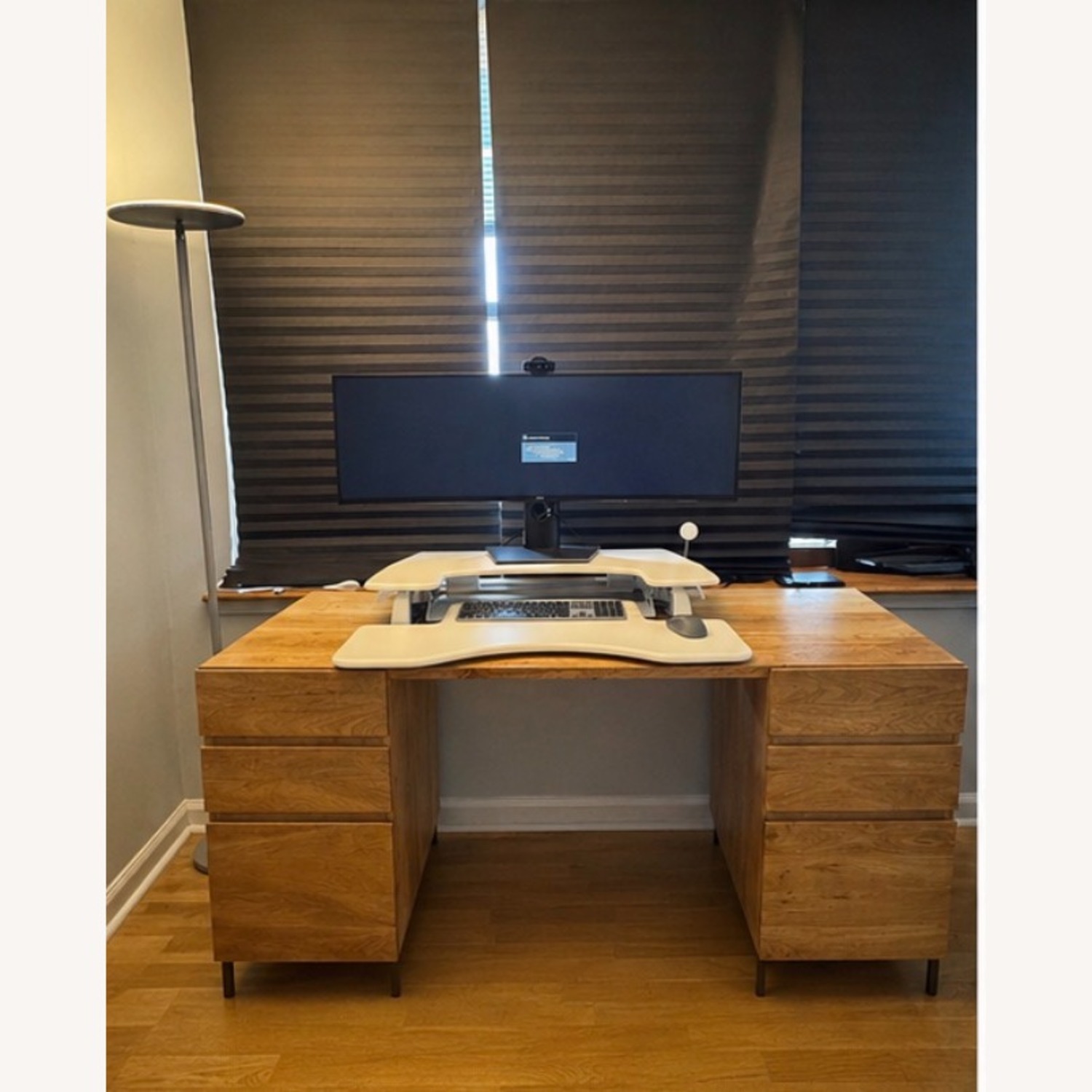 West Elm Solid Wood Industrial Desk  - image-1