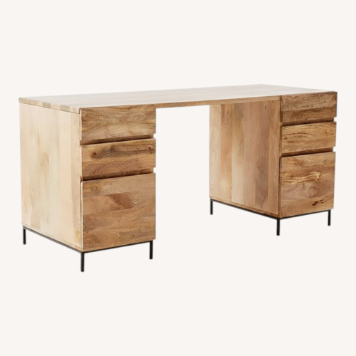 Used West Elm Solid Wood Industrial Desk  for sale on AptDeco