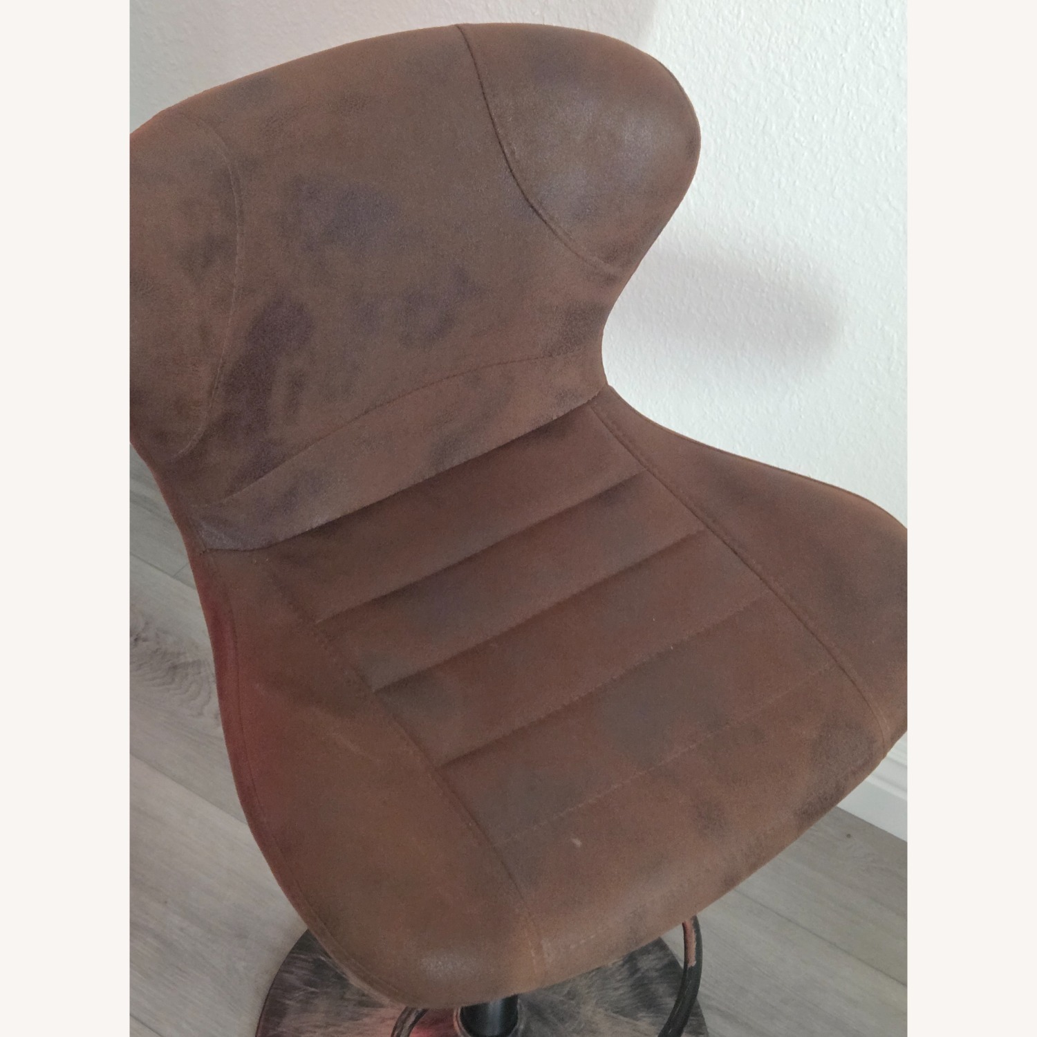 Dark Brown Fabric Stools - image-4