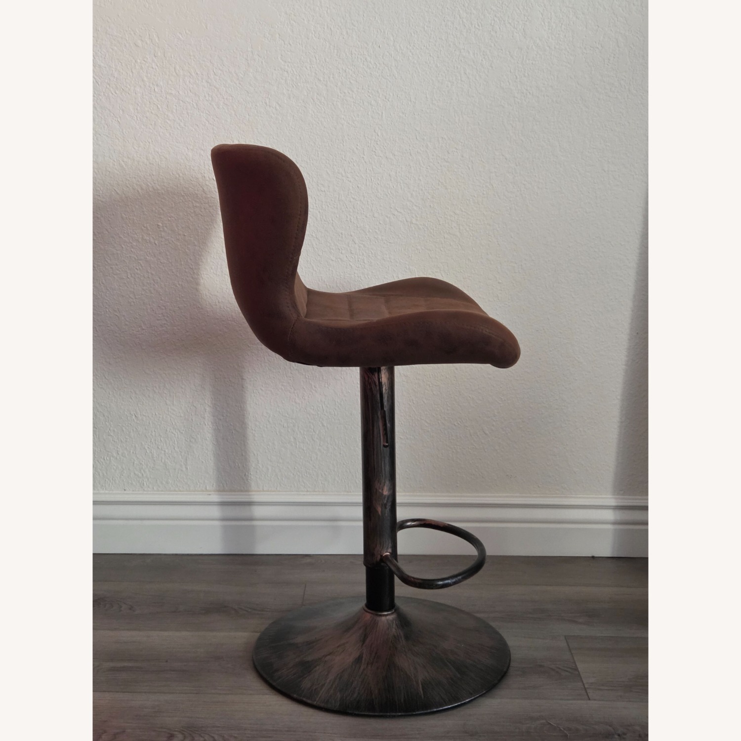 Dark Brown Fabric Stools - image-2