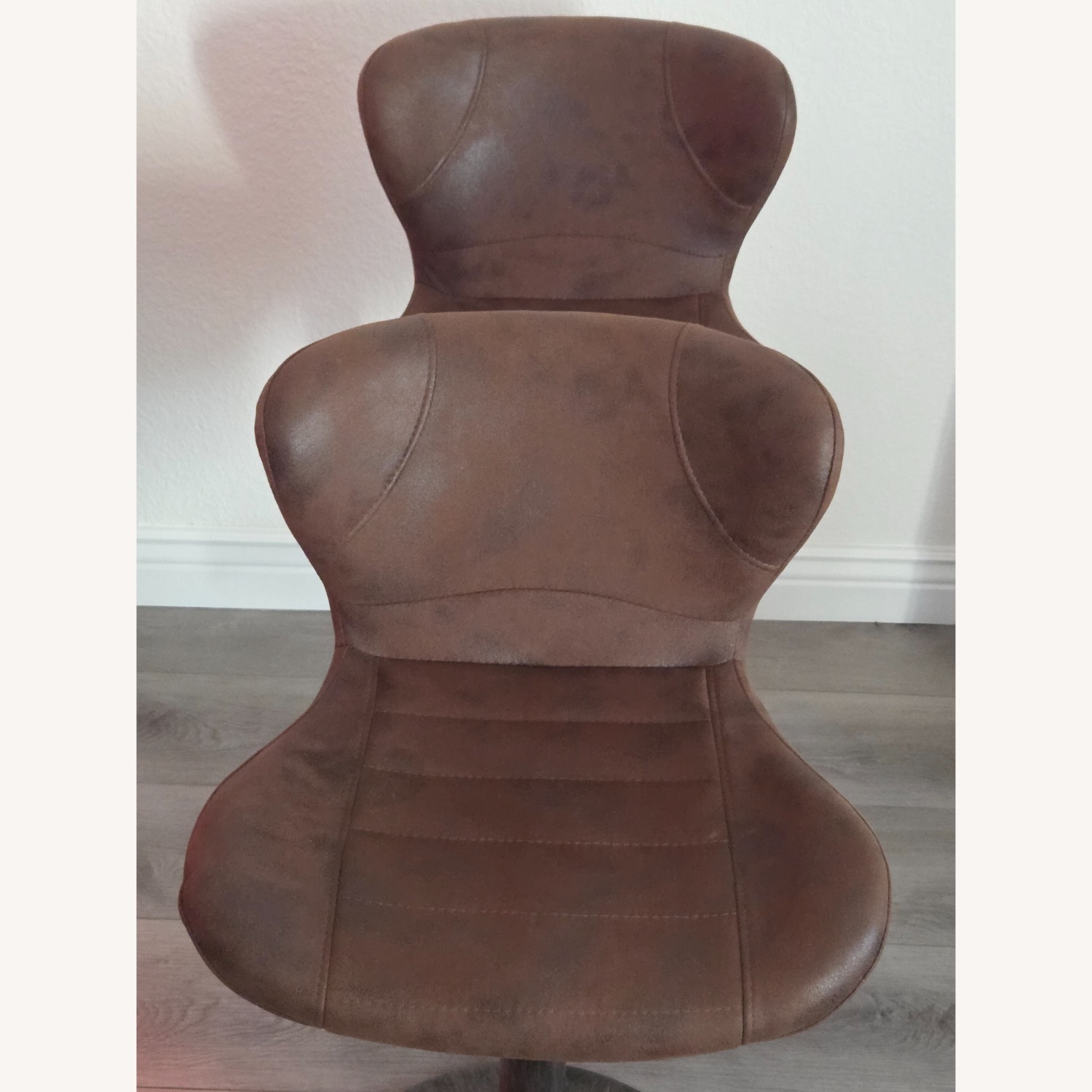 Dark Brown Fabric Stools - image-7