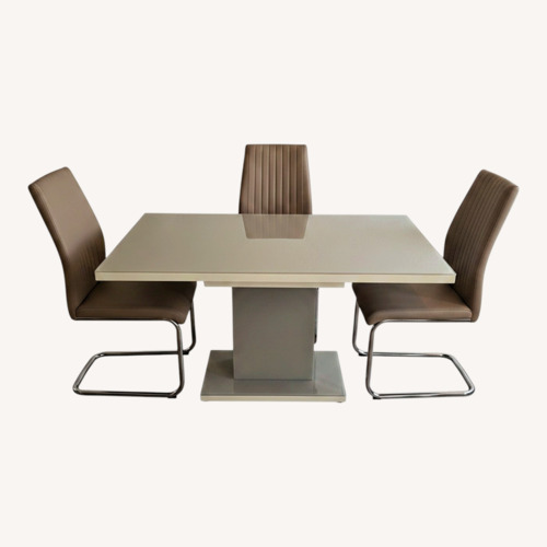 Used Light Gray Glass Dining Sets for sale on AptDeco