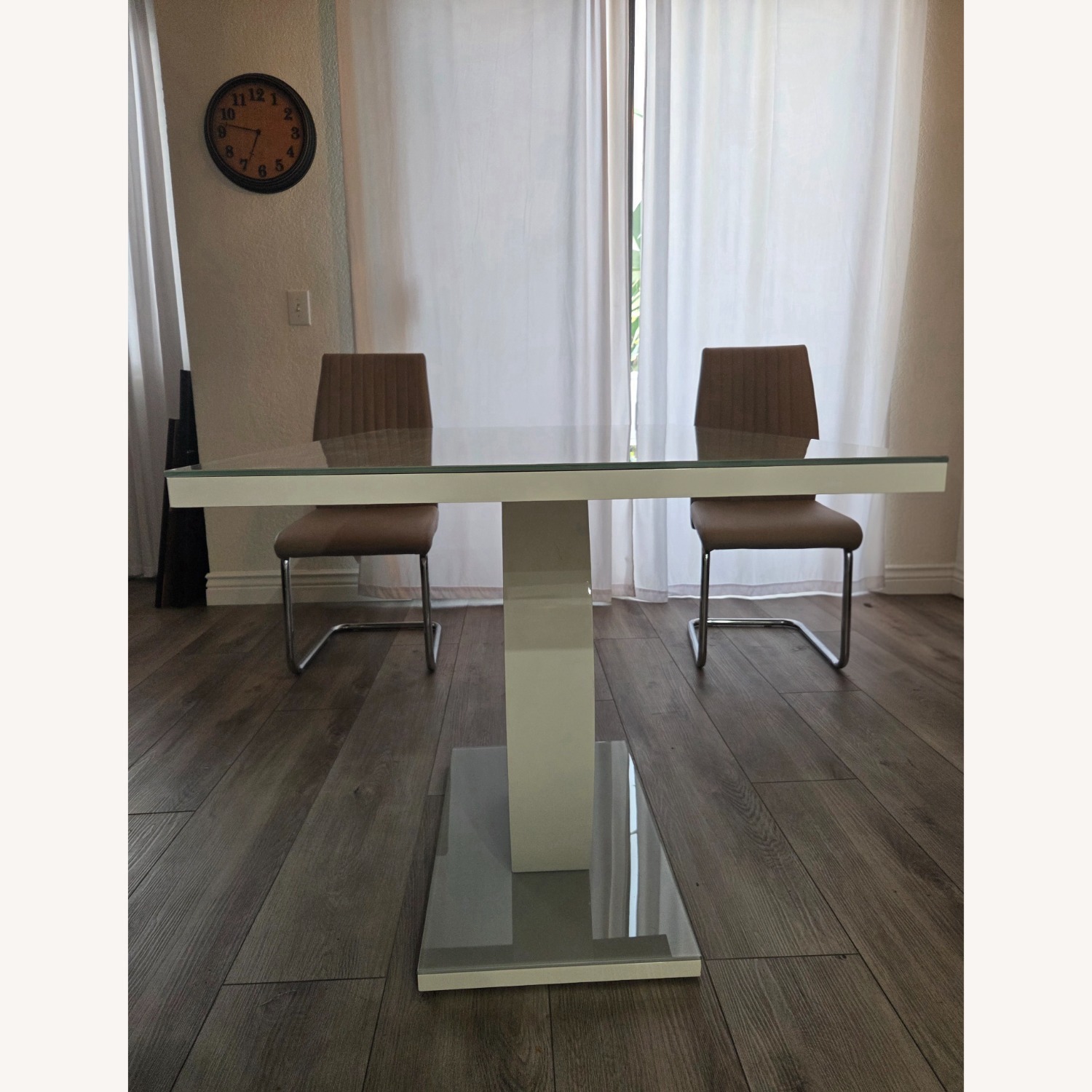 Light Gray Glass Dining Sets - image-3
