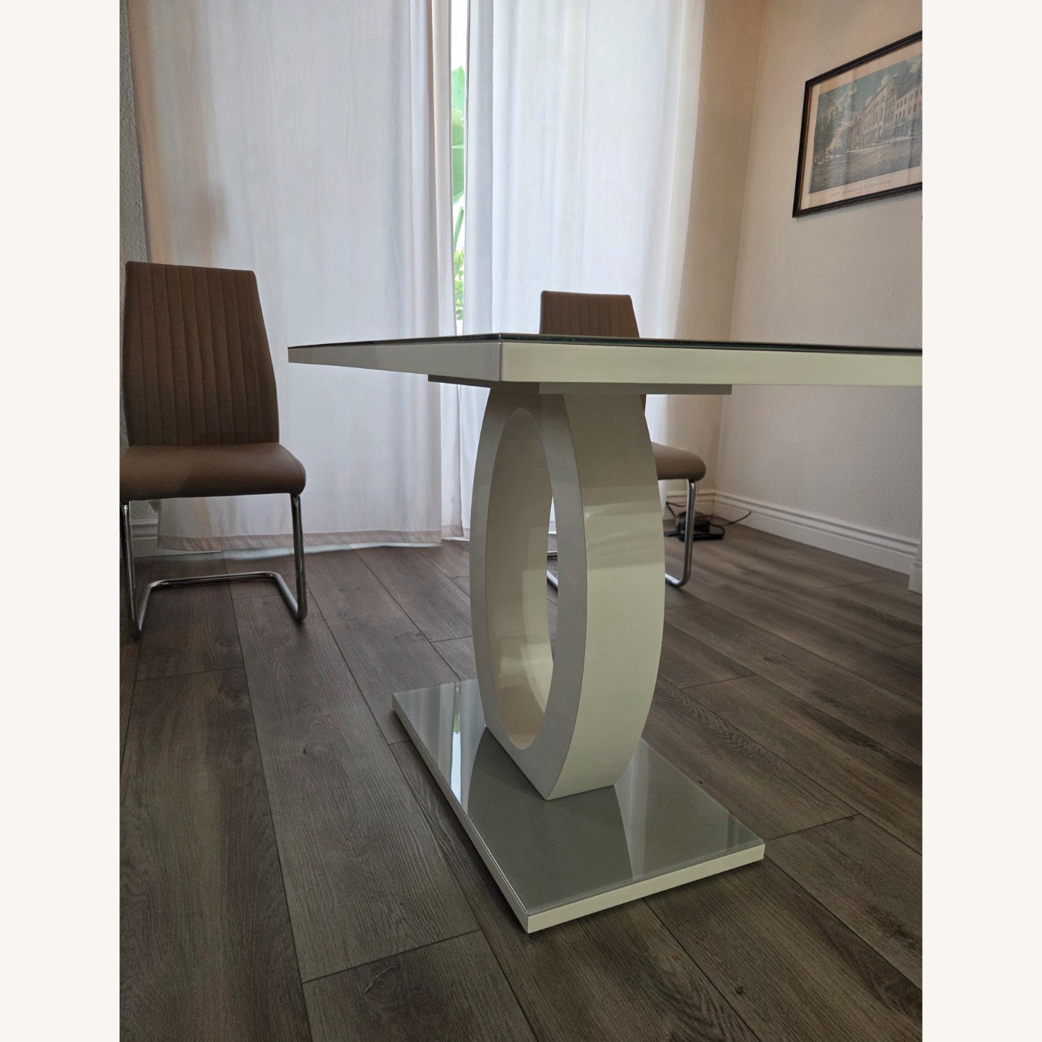 Light Gray Glass Dining Sets - image-2
