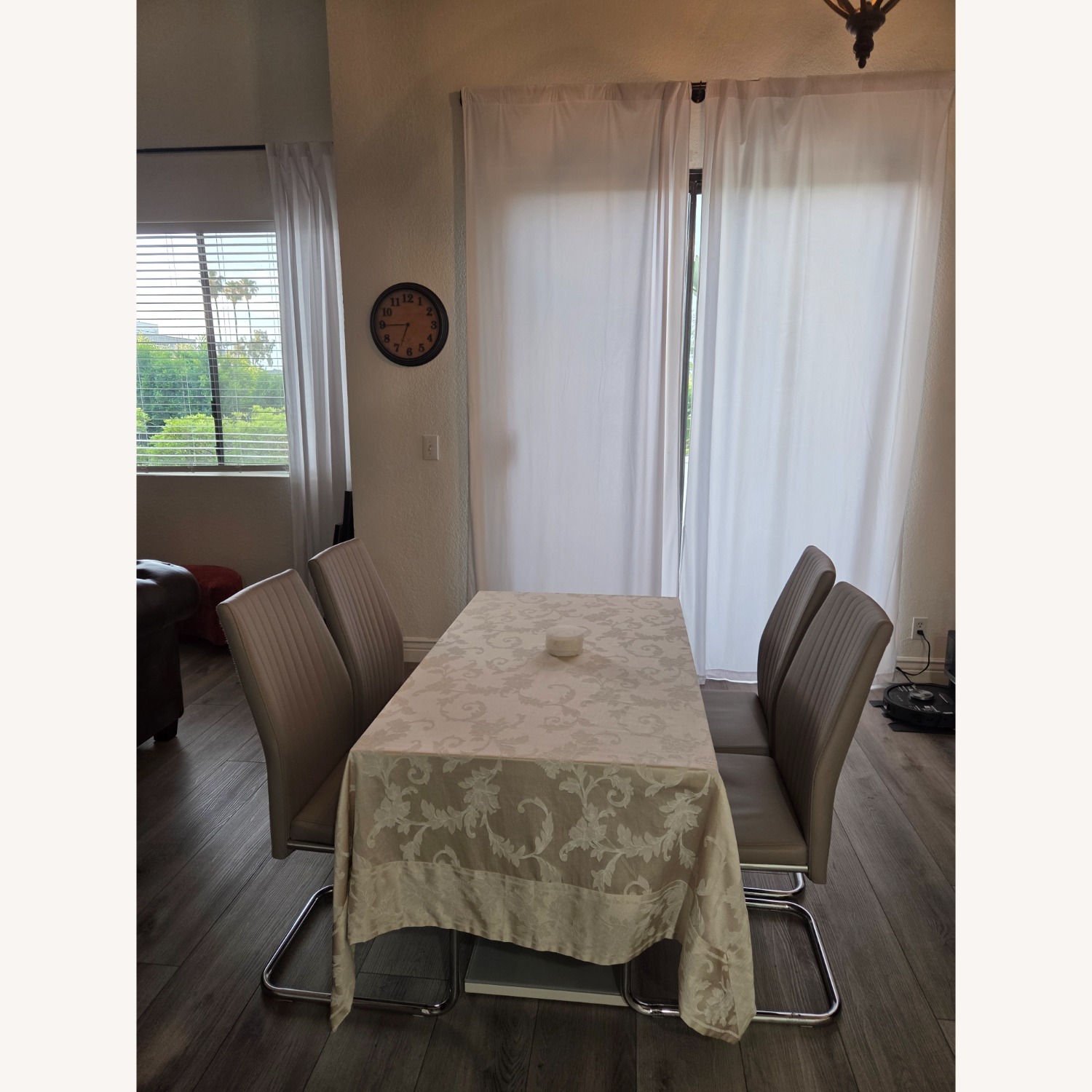 Light Gray Glass Dining Sets - image-12