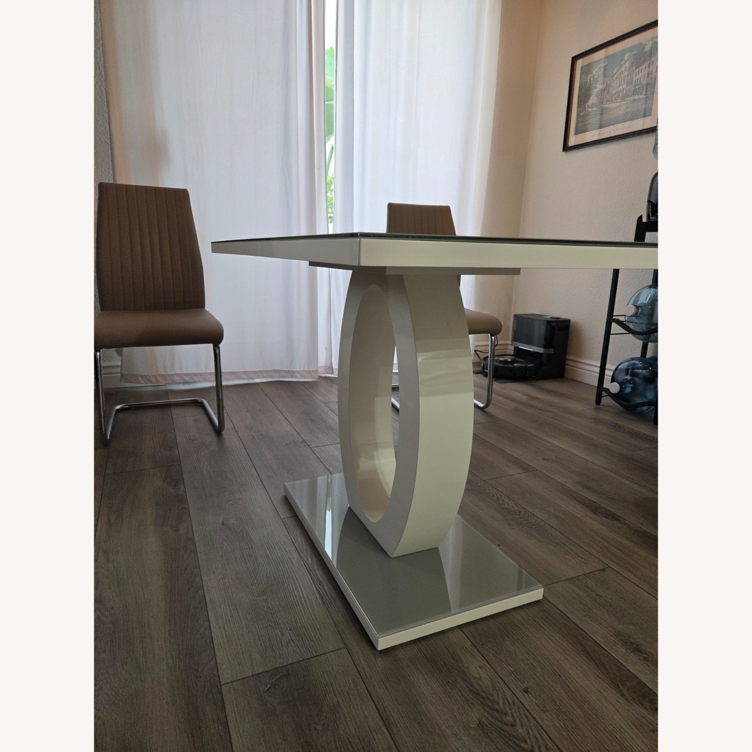 Light Gray Glass Dining Sets - image-4