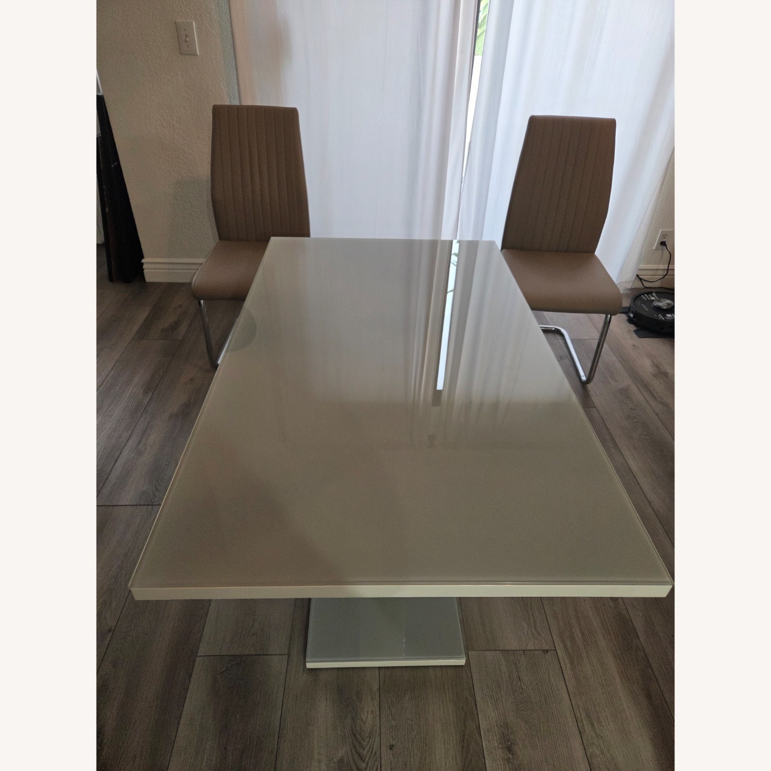 Light Gray Glass Dining Sets - image-6