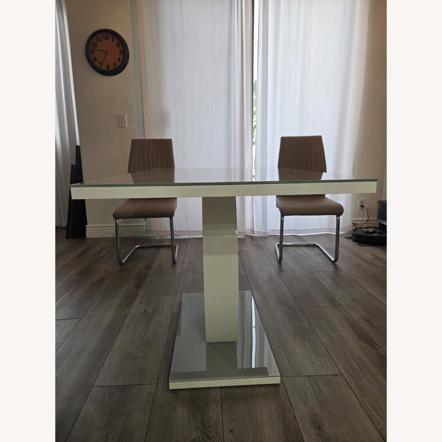 Light Gray Glass Dining Sets - image-5