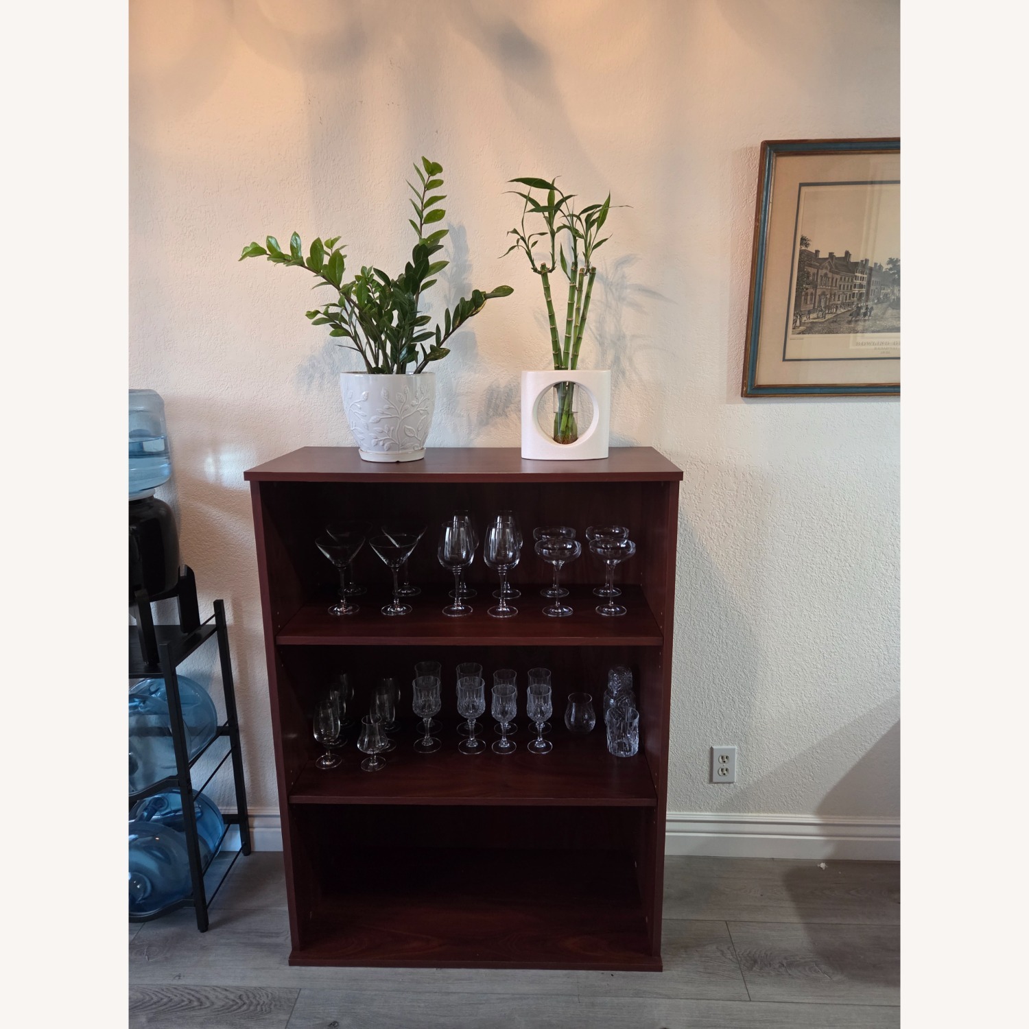Dark Brown Wood Bookcase - image-2