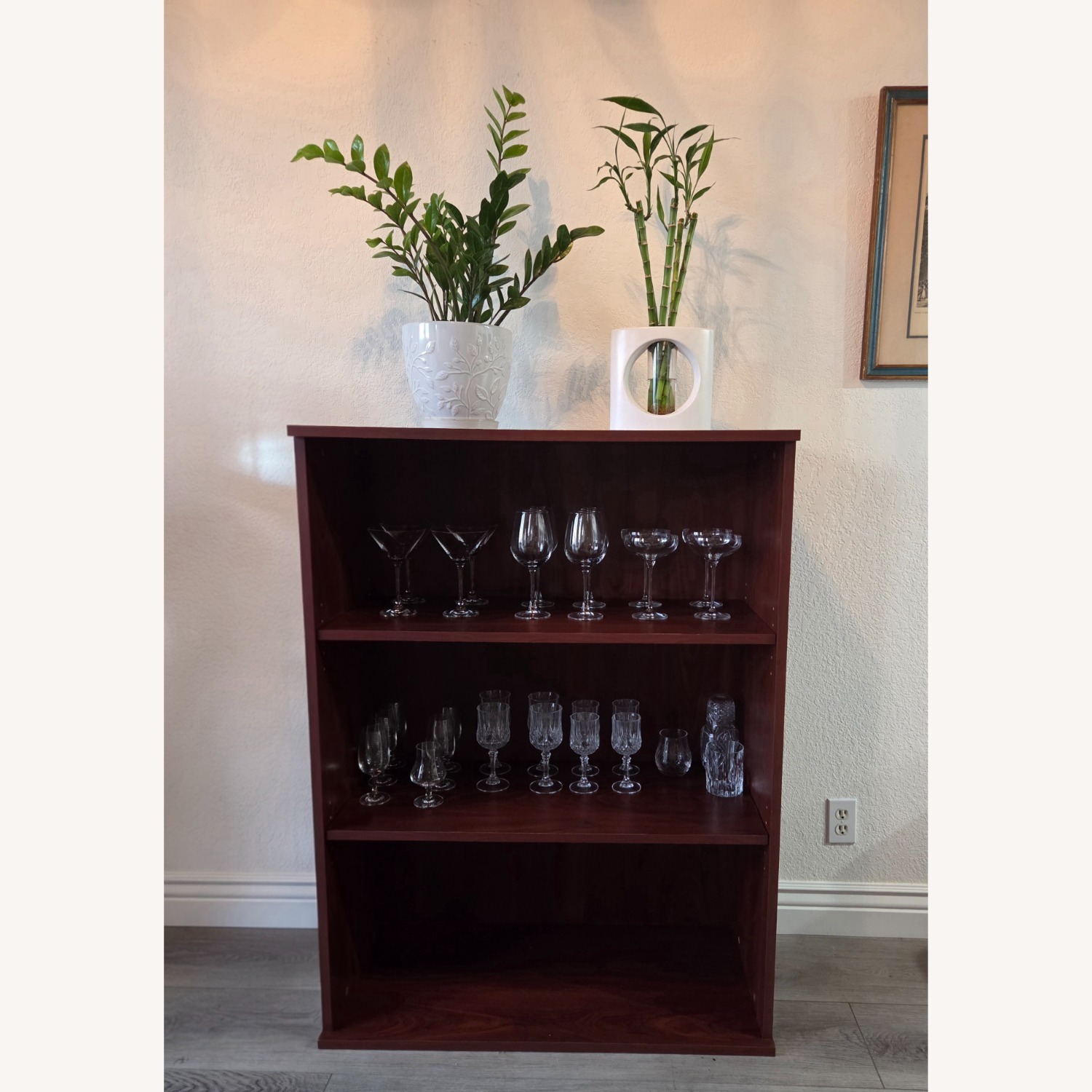 Dark Brown Wood Bookcase - image-5