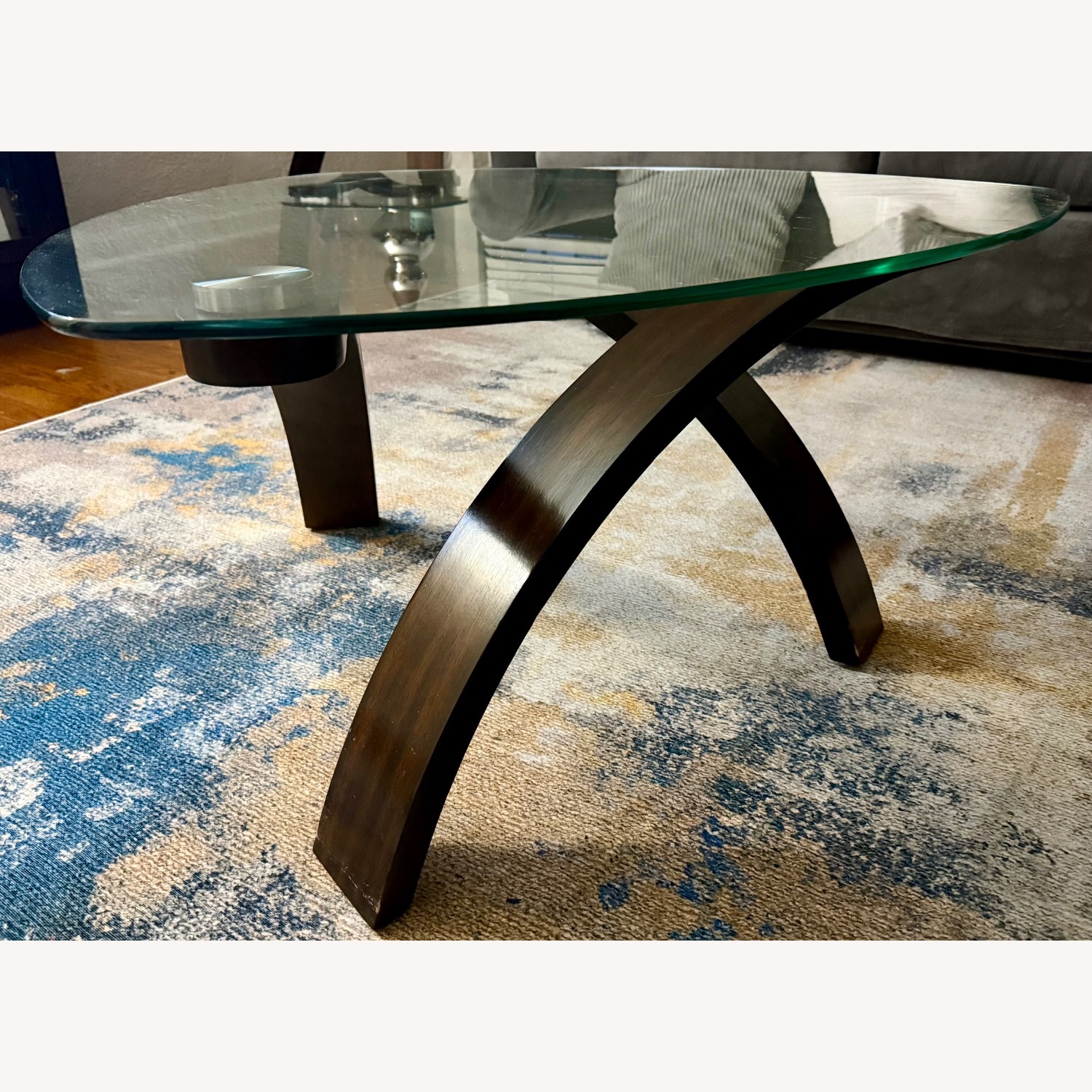 Raymour & Flanigan Allure Dark Brown Wood Coffee Table - image-2