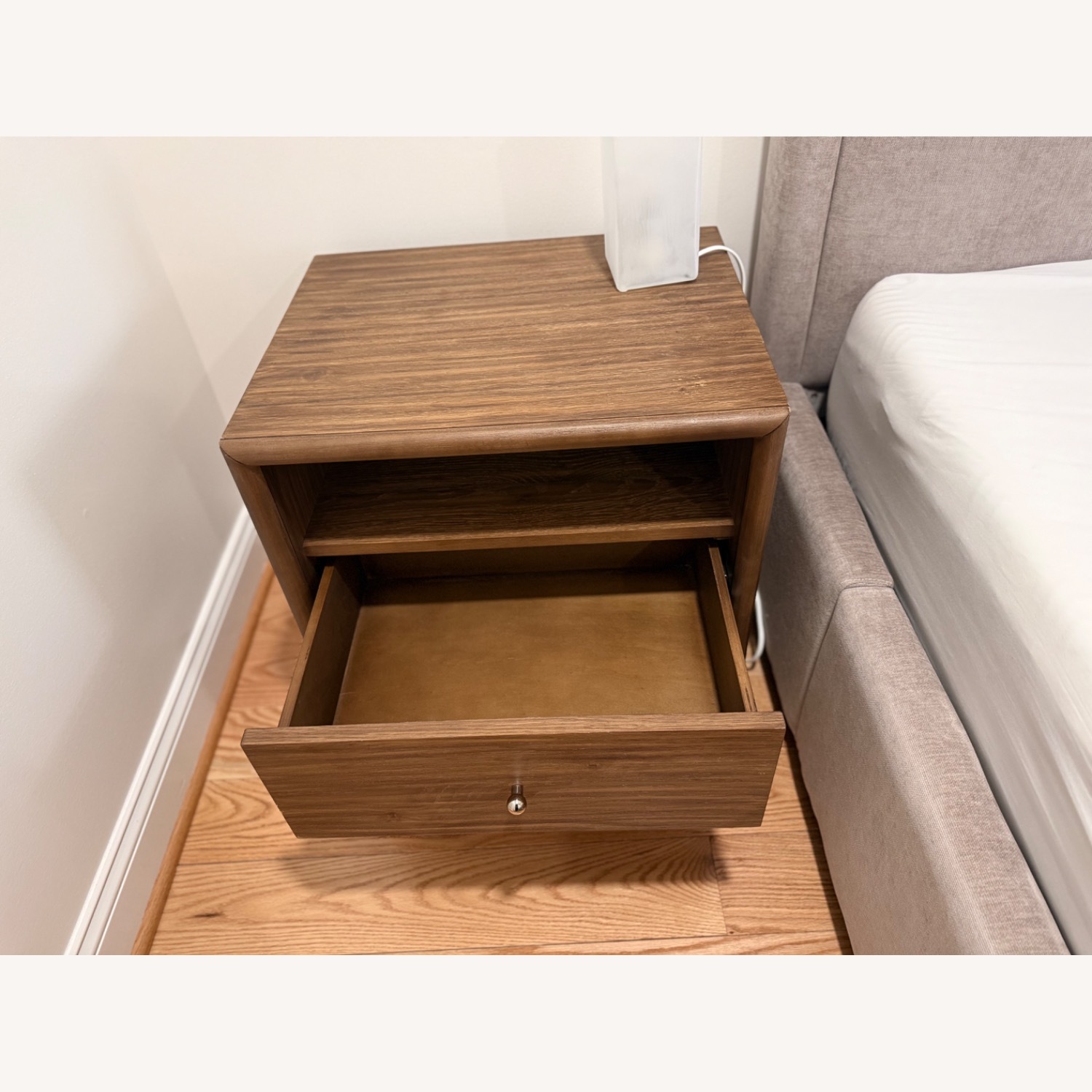 West Elm Miles Light Brown Wood Nightstands - image-7