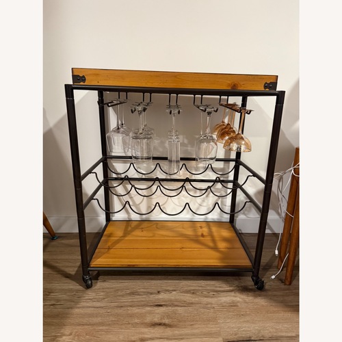 Used Rolling Bar Cart with Removable Tray for sale on AptDeco