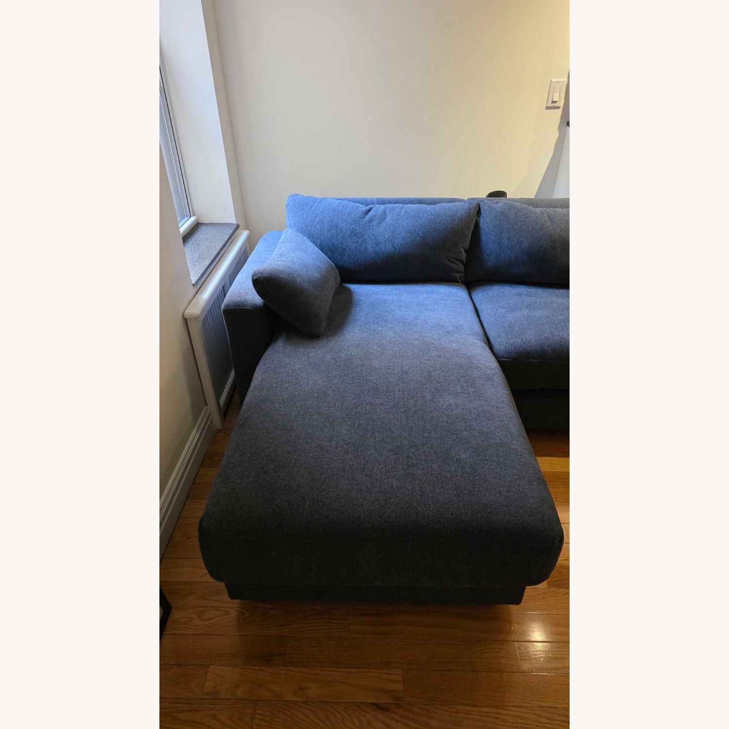 Burrow Span Blue Fabric 3+ Piece Sectional - image-7