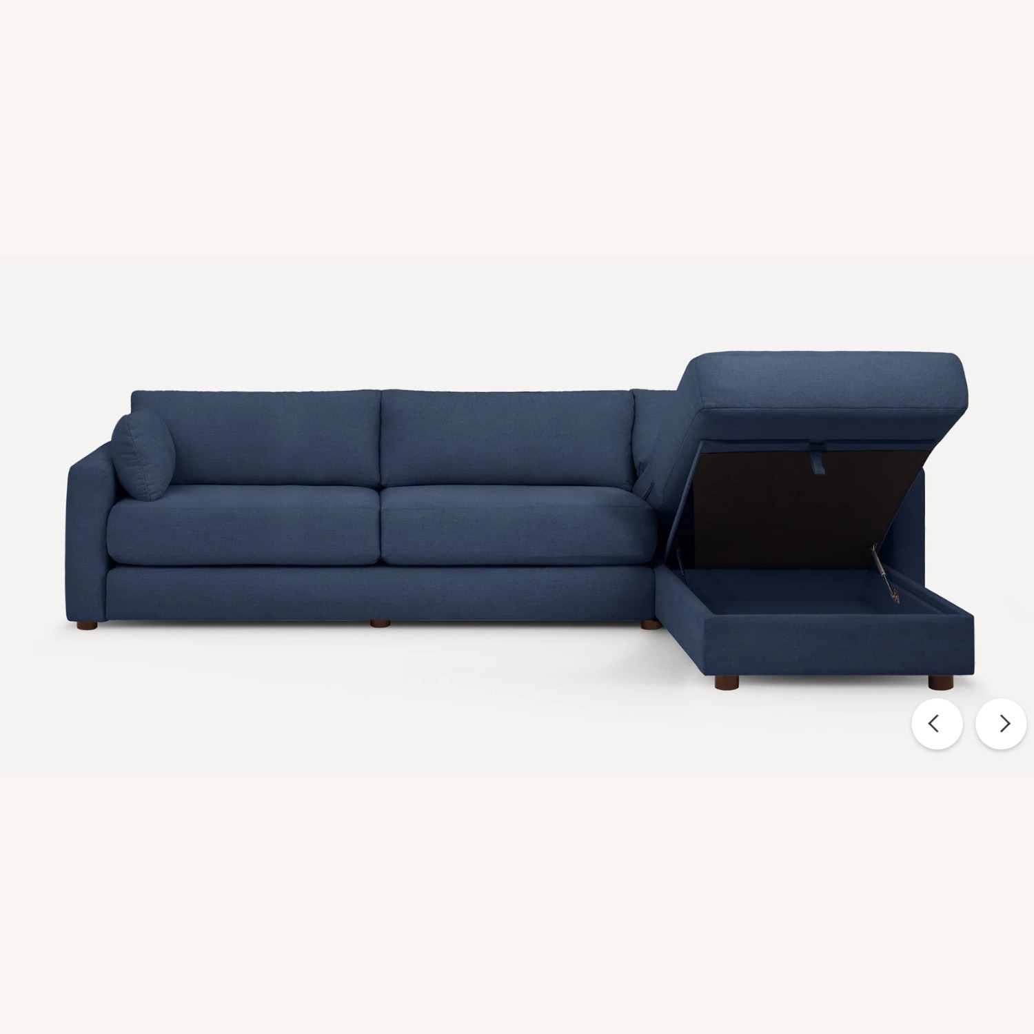 Burrow Span Blue Fabric 3+ Piece Sectional - image-4