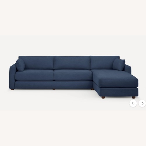 Used Burrow Span Blue Fabric 3+ Piece Sectional for sale on AptDeco