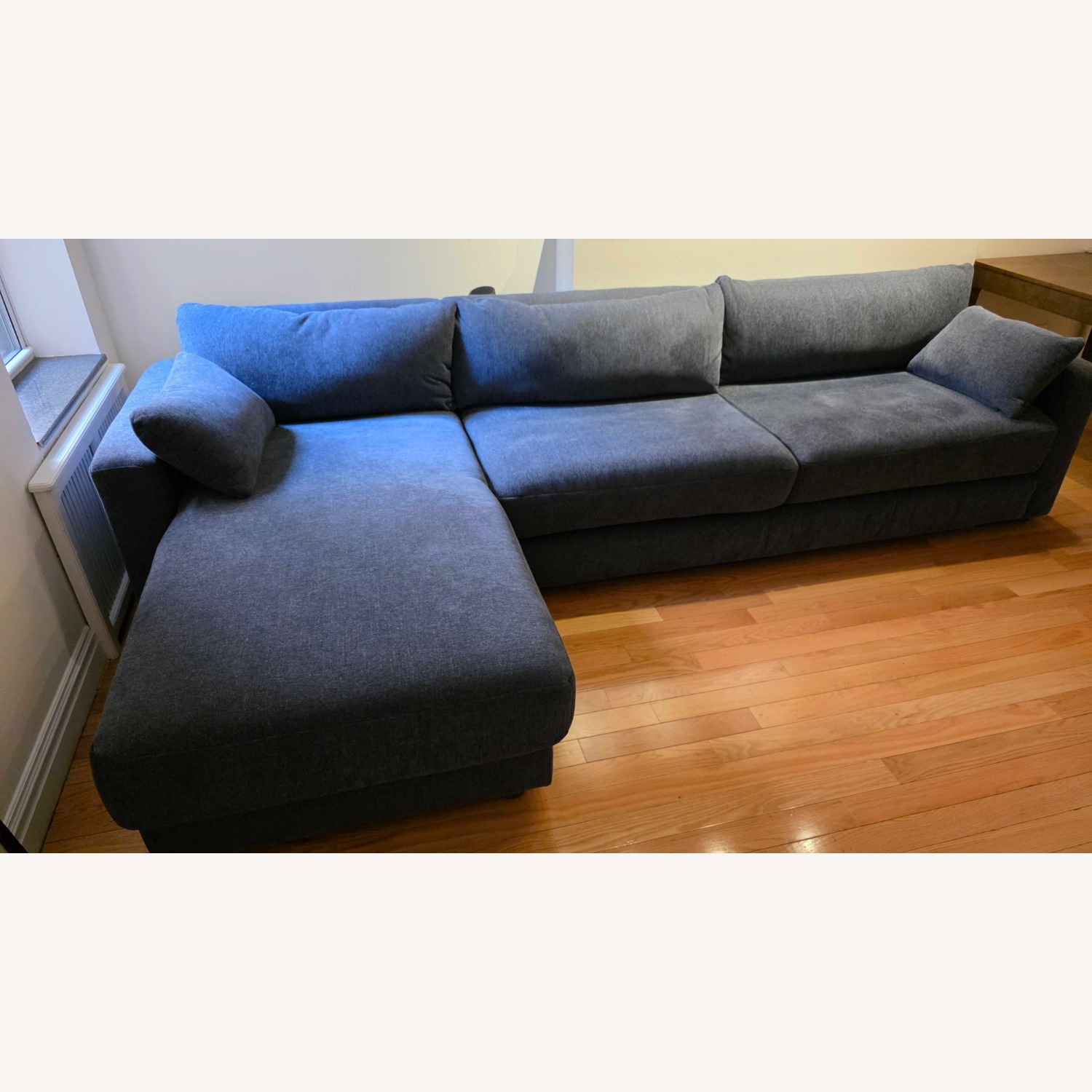 Burrow Span Blue Fabric 3+ Piece Sectional - image-9