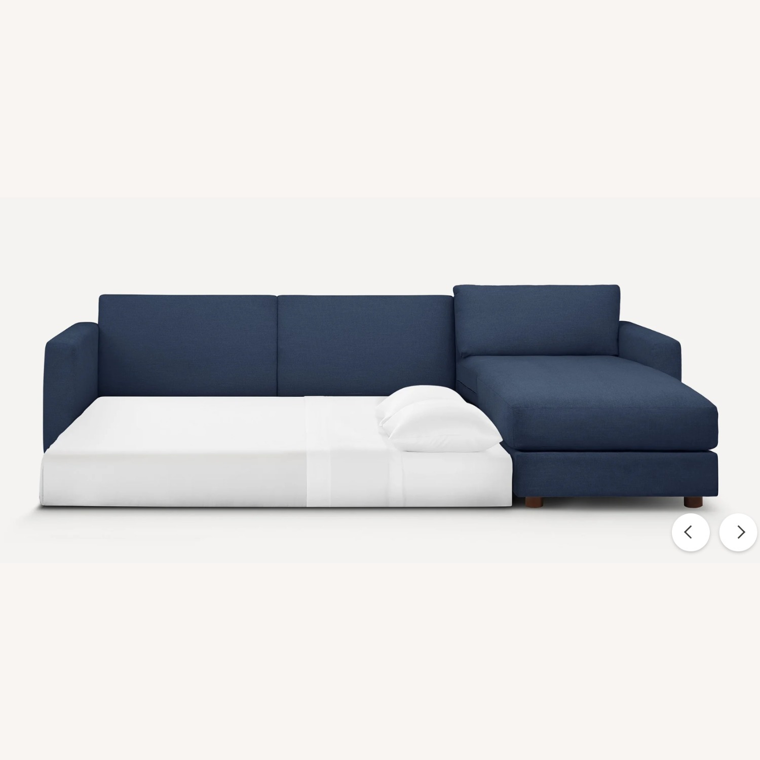 Burrow Span Blue Fabric 3+ Piece Sectional - image-3