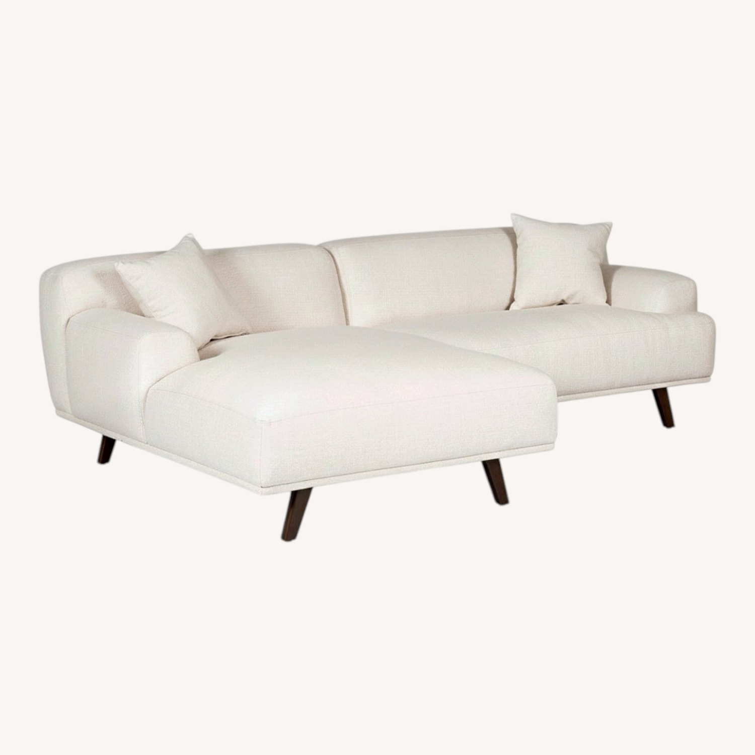 Poly and Bark White Fabric 2 Piece Sectional - image-6