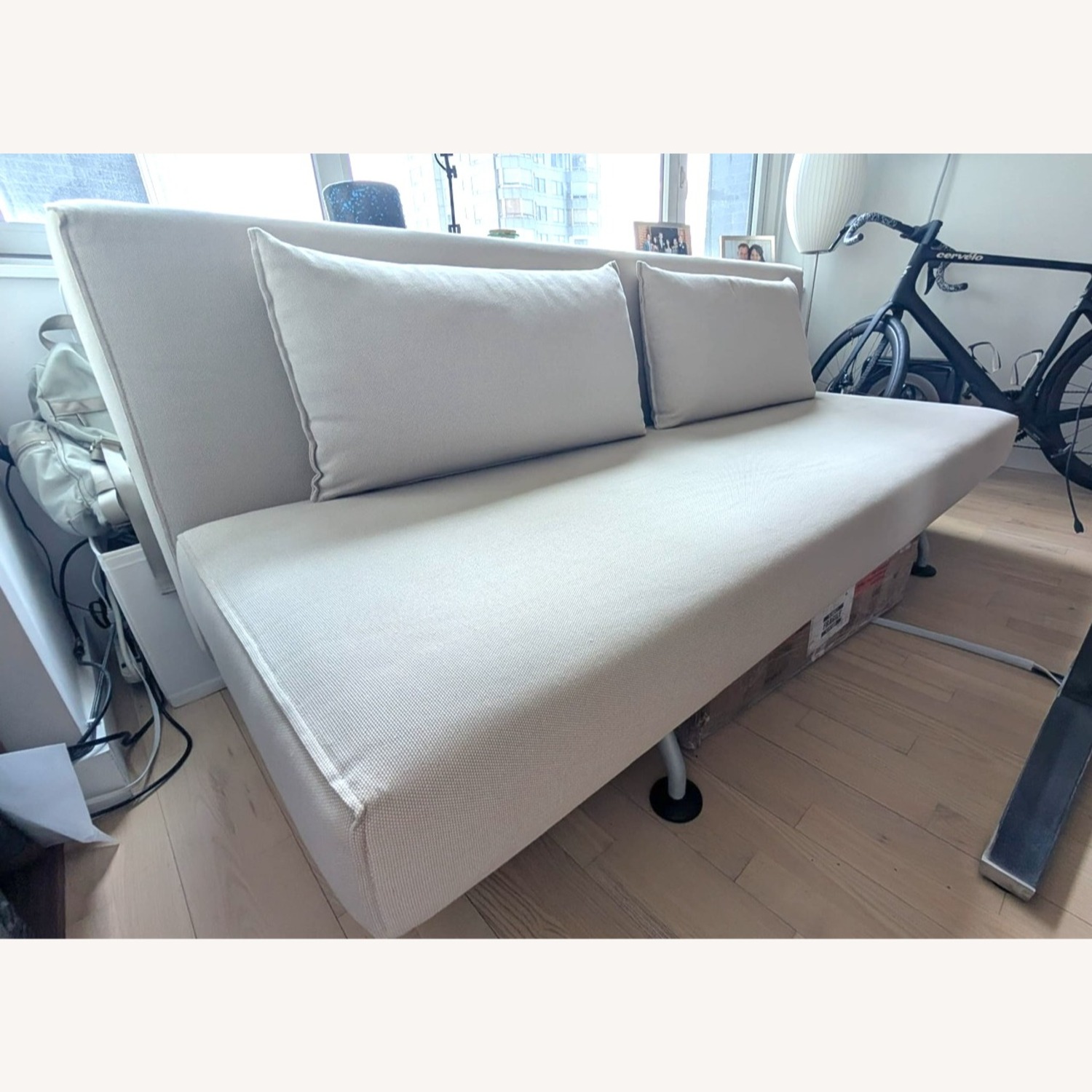 Tacchini Natural Fabric Sleeper Sofa - image-5