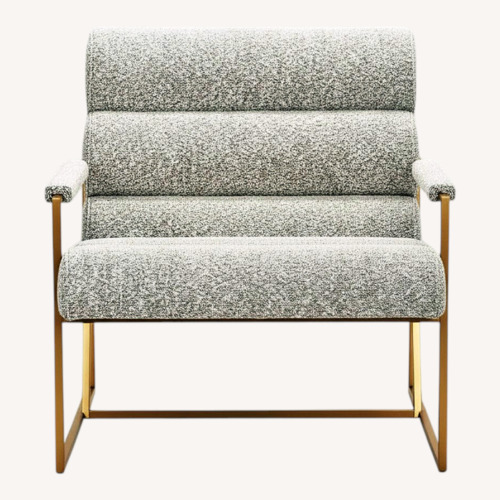 Used ModShop Milos White Boucle Chair and a Half for sale on AptDeco