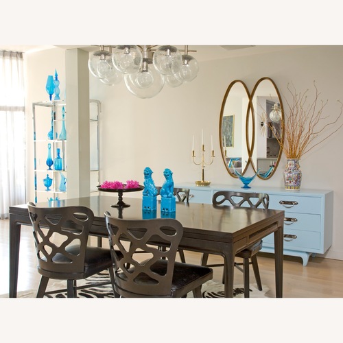 Used Vintage/Antique Black Leather Dining Chairs for sale on AptDeco