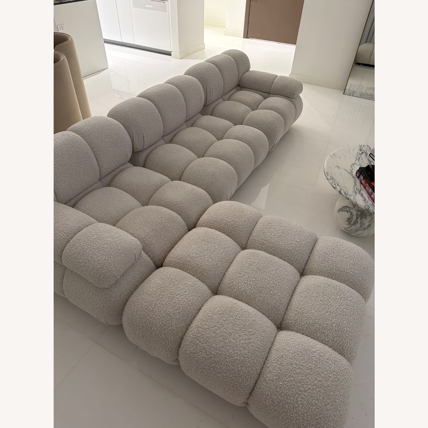 Rove Concepts Natural Boucle 3+ Piece Sectional - image-4