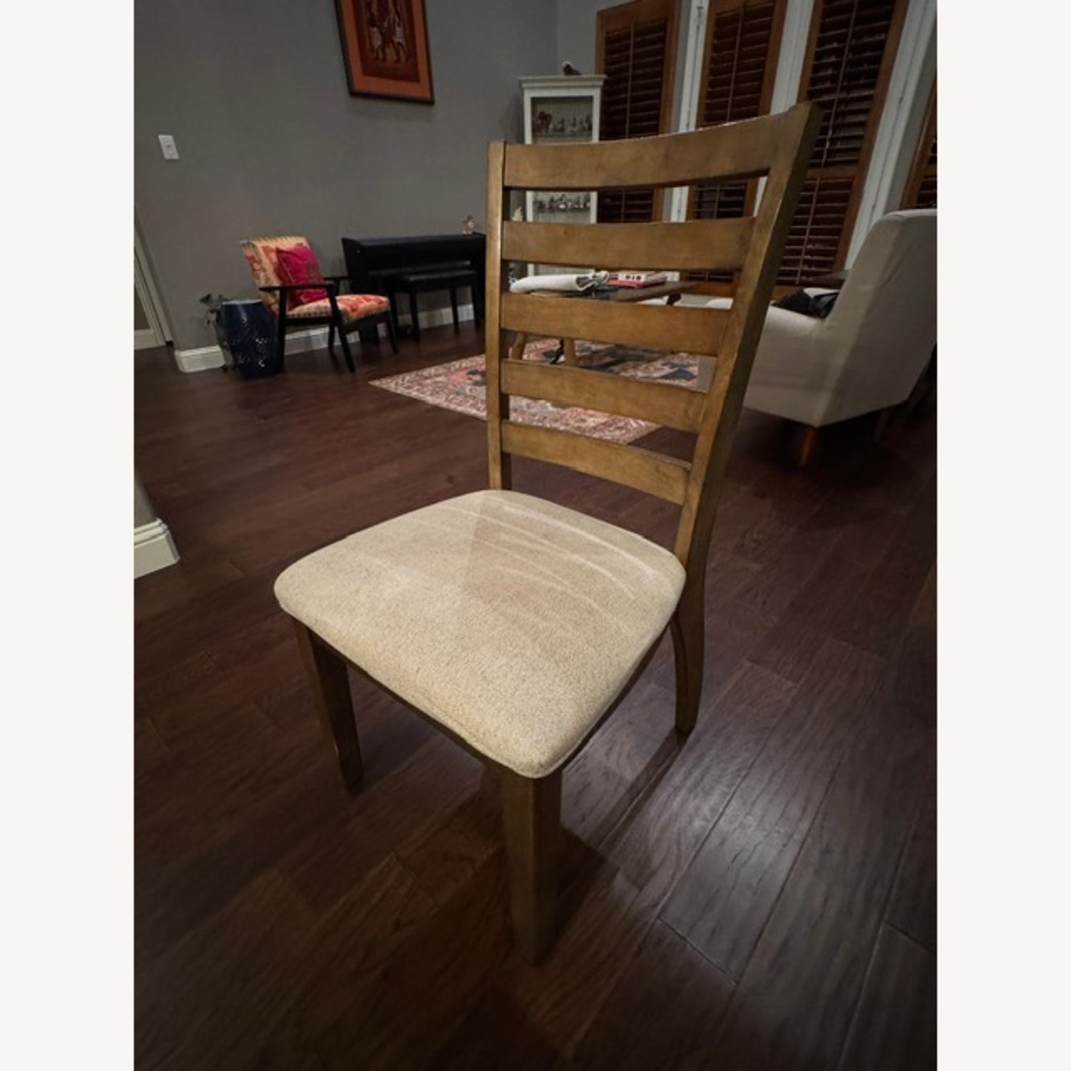 Ashley Furniture Dark Brown Wood Dining Set - image-2