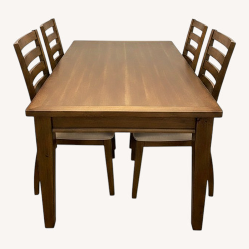 Used Ashley Furniture Dark Brown Wood Dining Set for sale on AptDeco