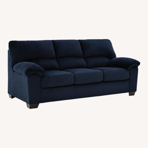 Used Ashley Furniture Blue Corduroy Couch for sale on AptDeco