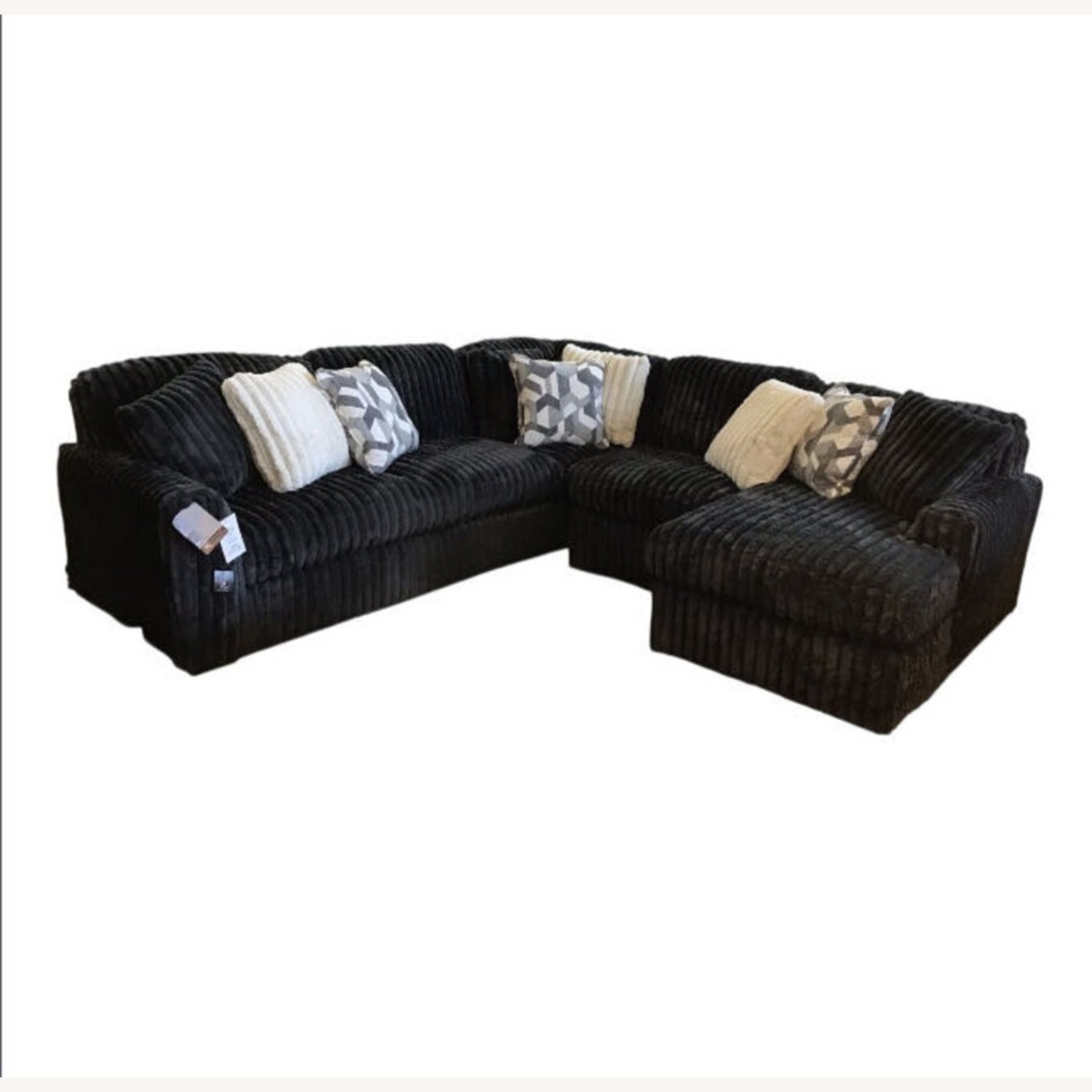 Midnight Madness Corduroy Sectional - image-1