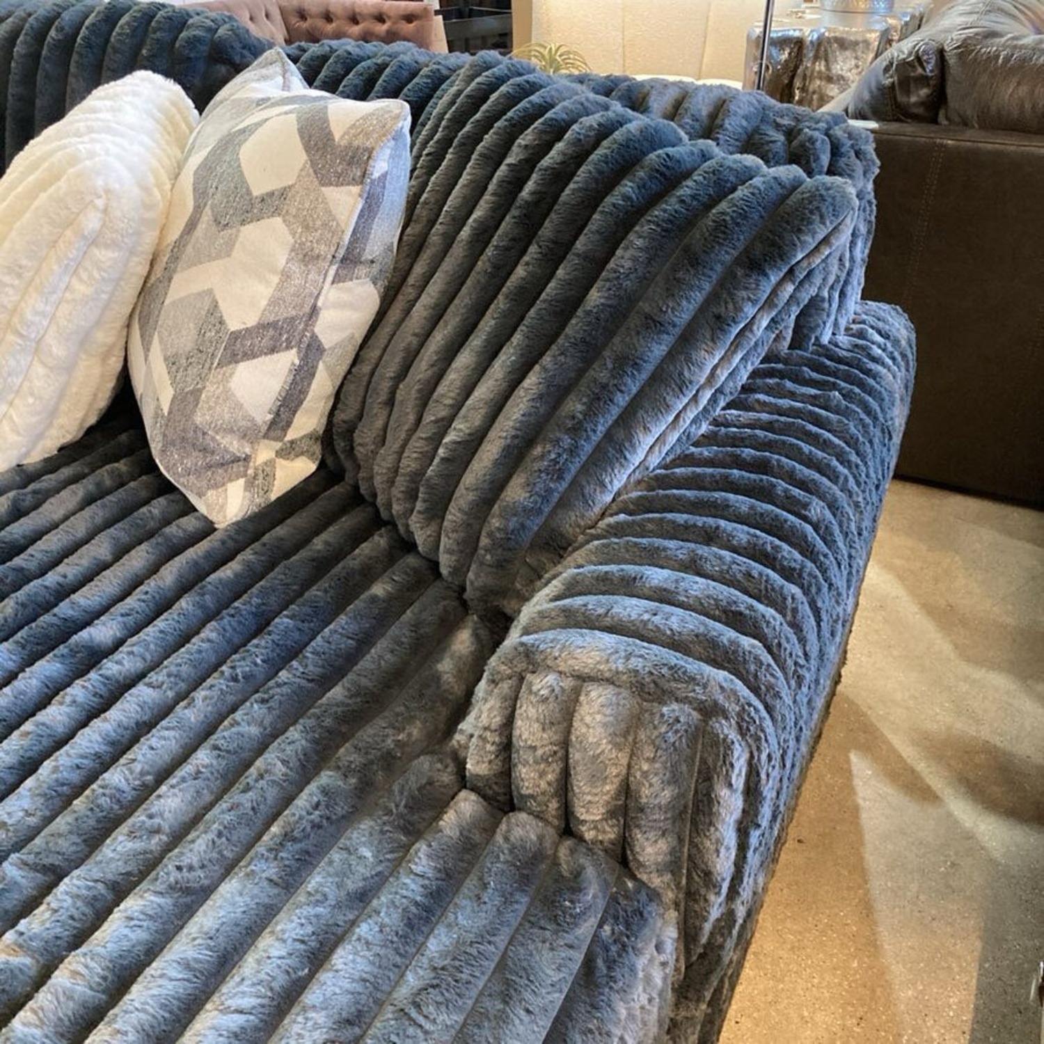 Midnight Madness Corduroy Sectional - image-6