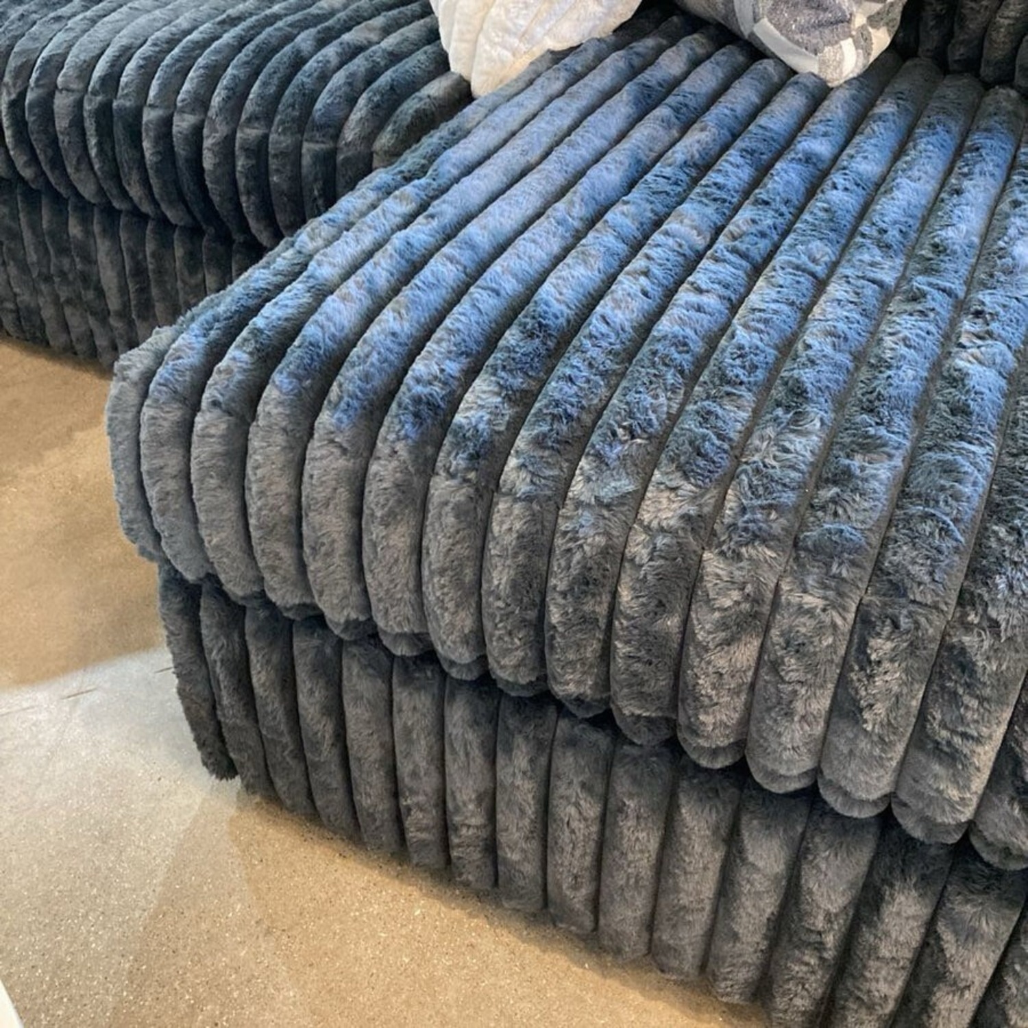 Midnight Madness Corduroy Sectional - image-7