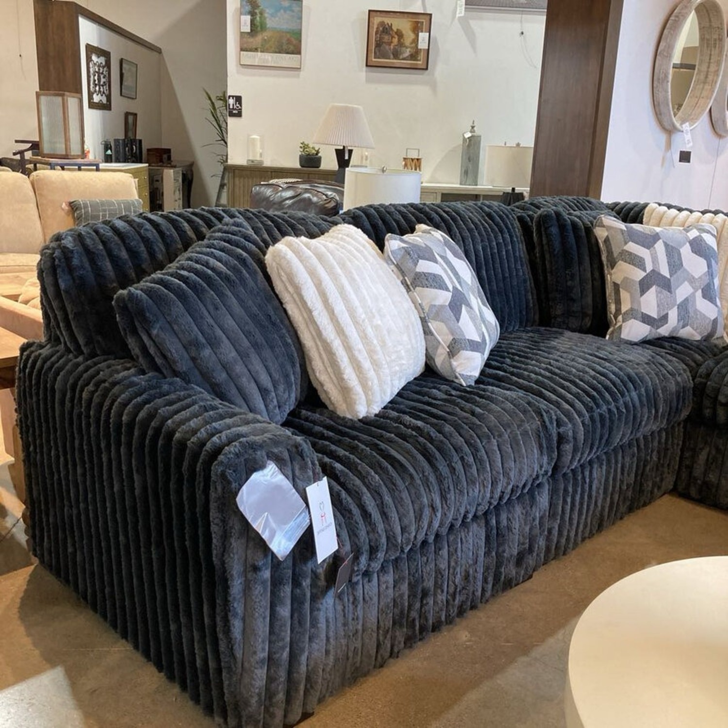Midnight Madness Corduroy Sectional - image-4