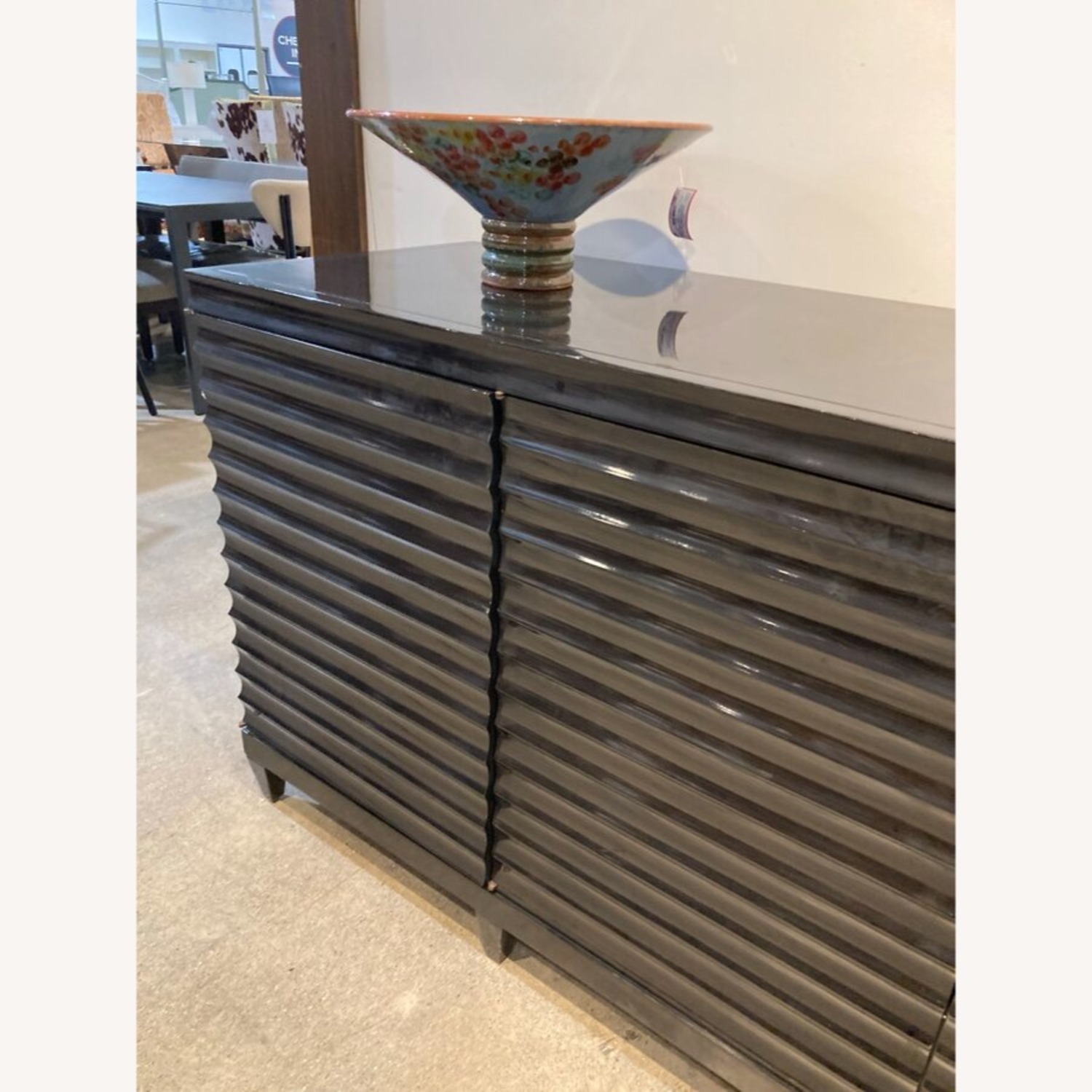 Custom Ribbed Lacquer 4-Door Buffet - image-6