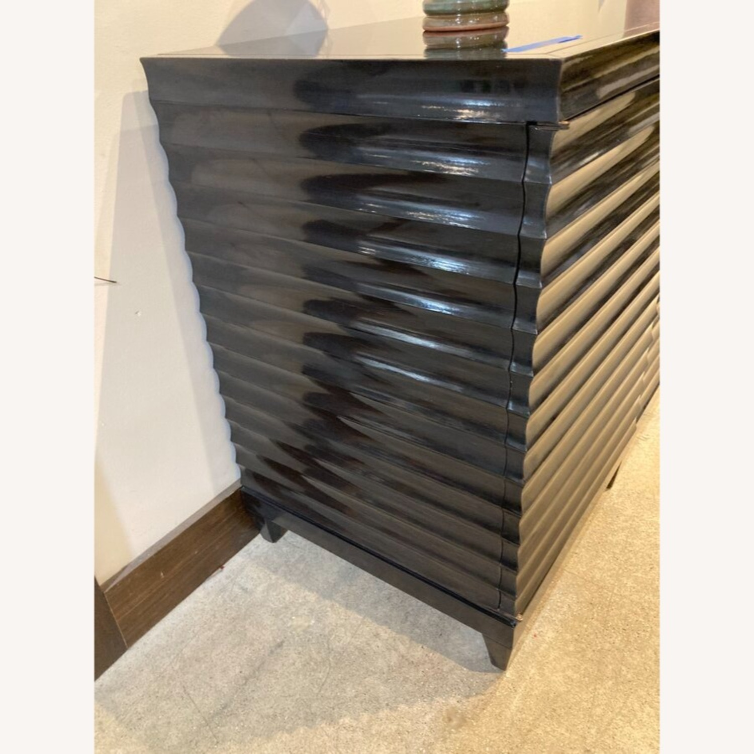 Custom Ribbed Lacquer 4-Door Buffet - image-8