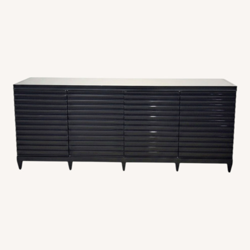 Used Custom Ribbed Lacquer 4-Door Buffet for sale on AptDeco