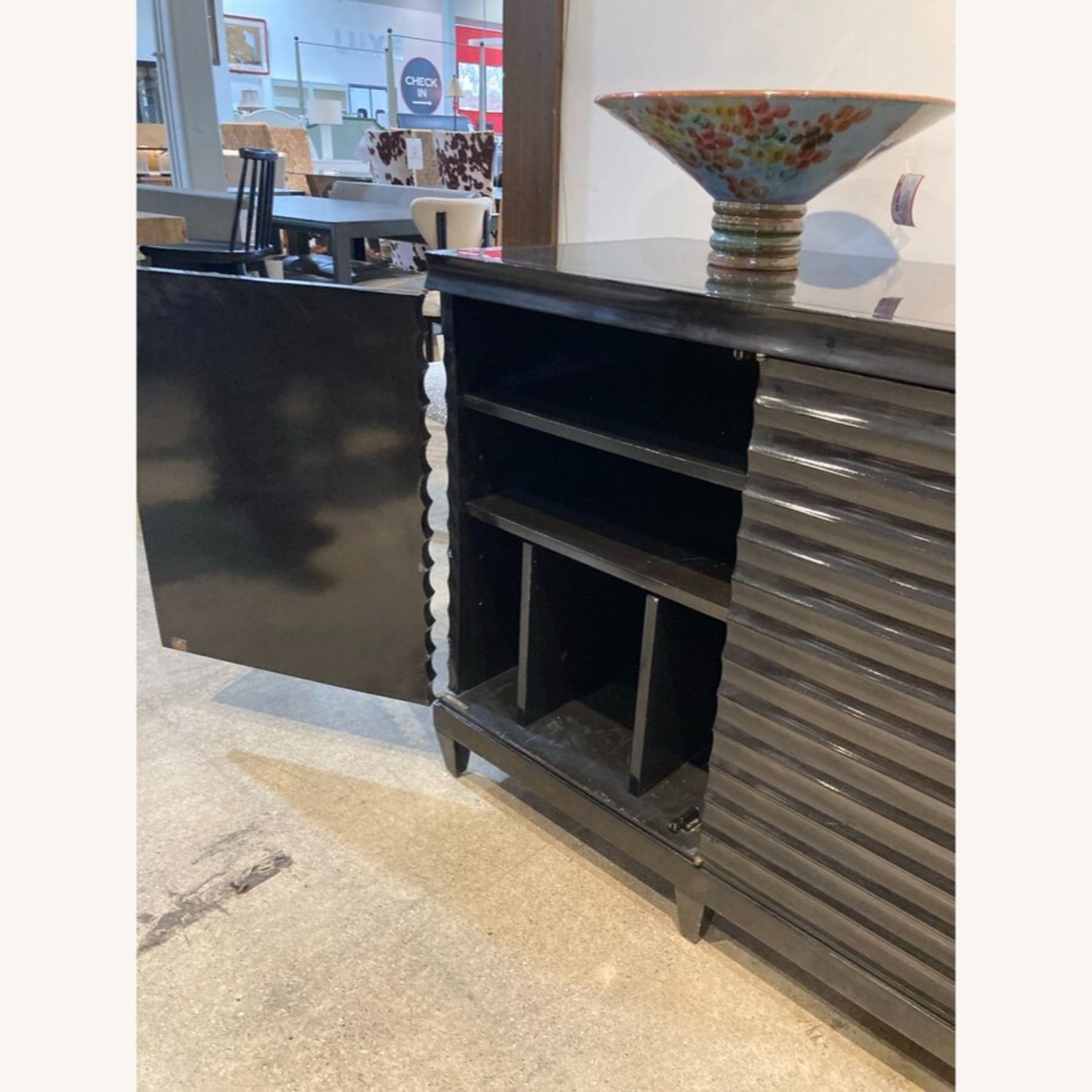 Custom Ribbed Lacquer 4-Door Buffet - image-10