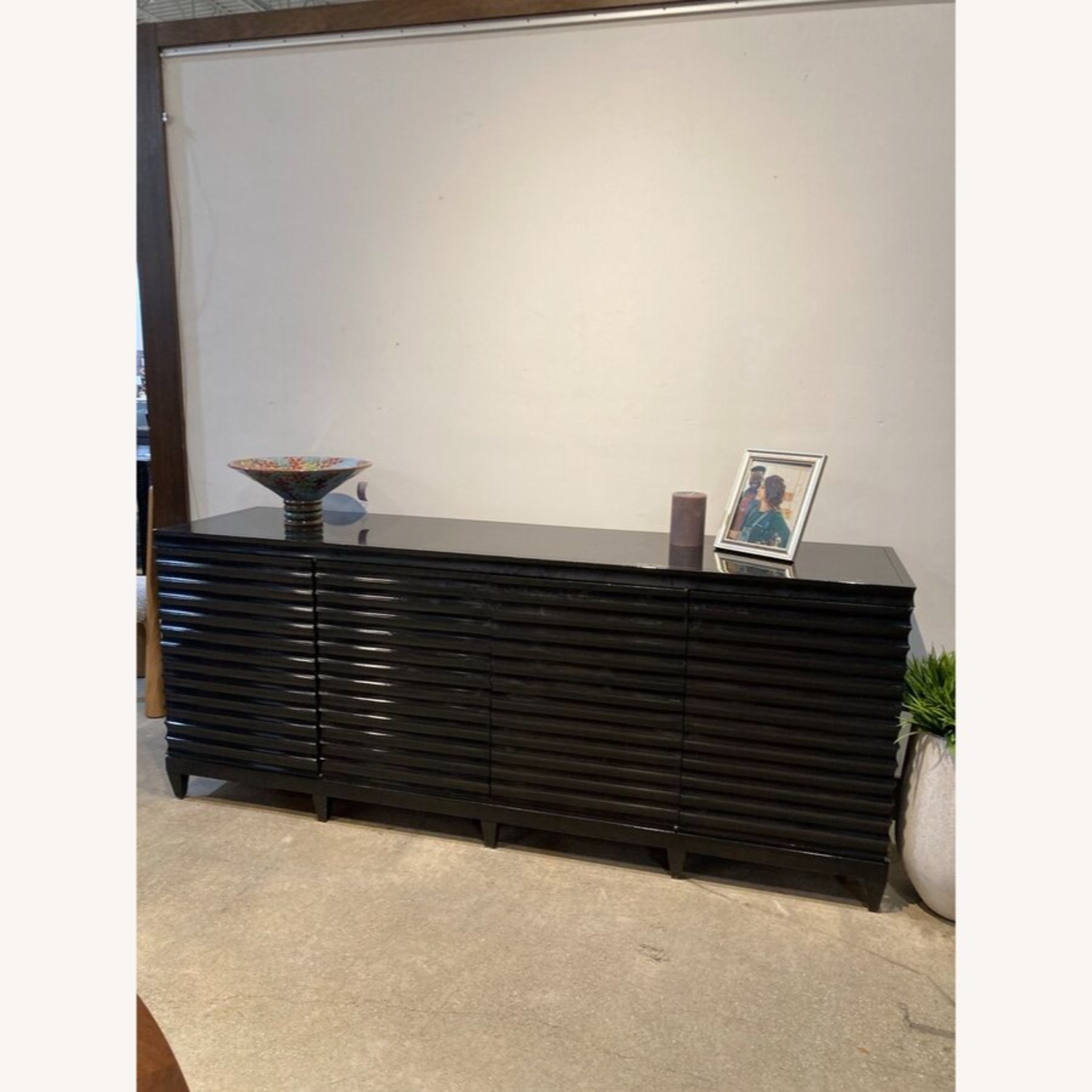Custom Ribbed Lacquer 4-Door Buffet - image-3
