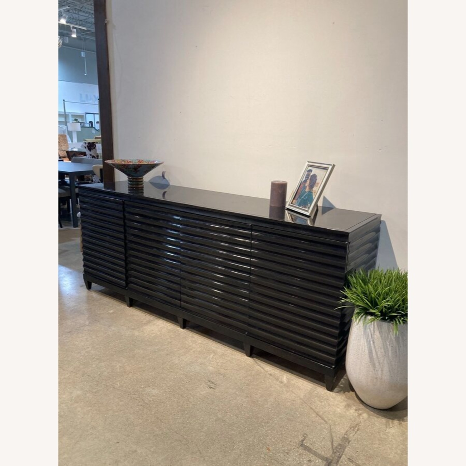 Custom Ribbed Lacquer 4-Door Buffet - image-2