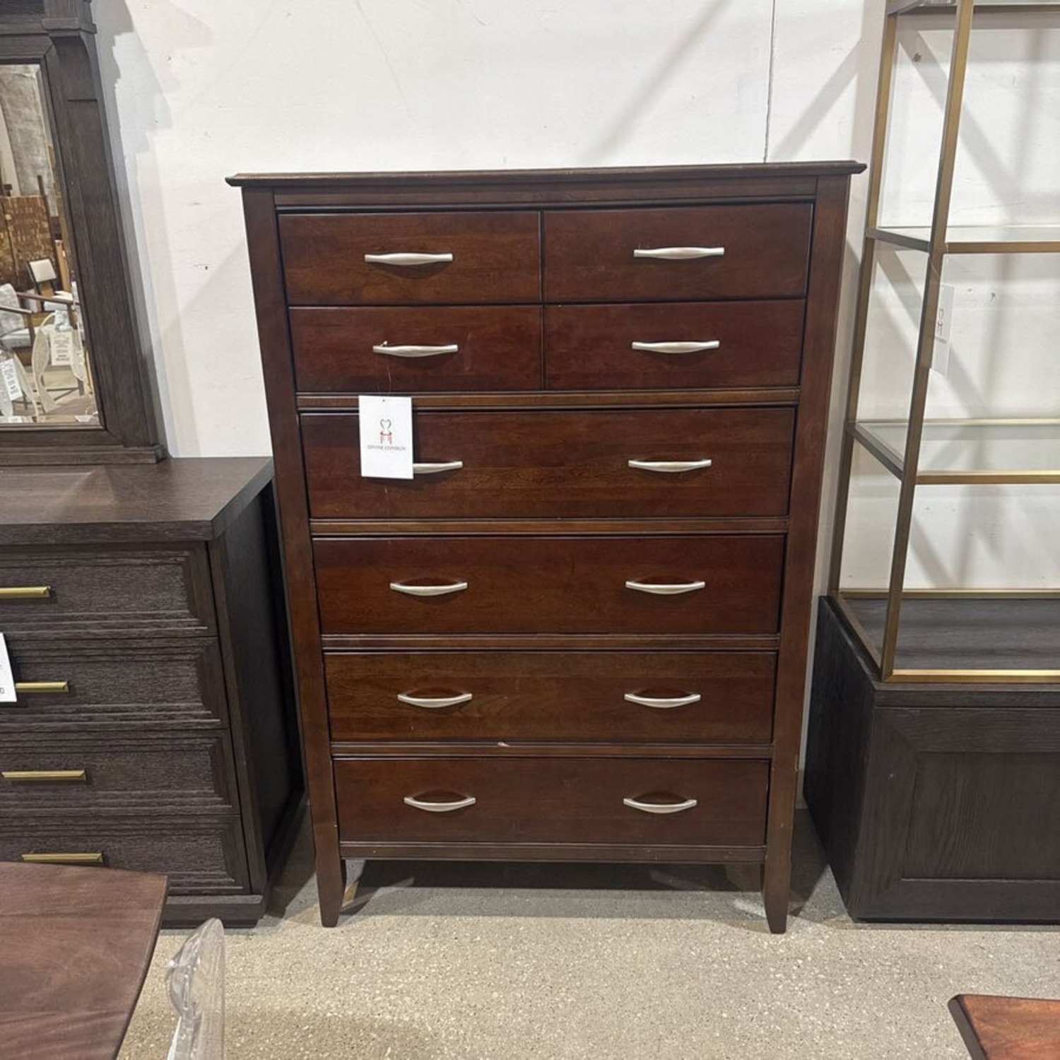 Bassett Tall Wood 6-Drawer Dresser - image-1