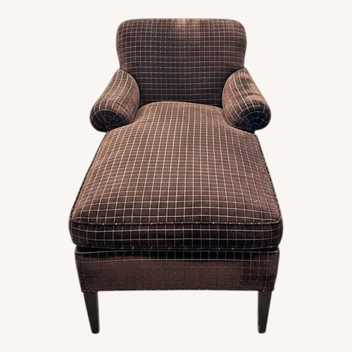 Used Plaid Velvet Lounger Chaise for sale on AptDeco