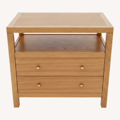 Used Celine 2-Drawer Nightstand Brown/Gold for sale on AptDeco