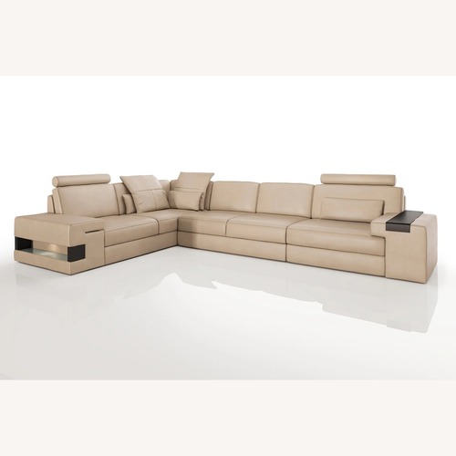 Used Los Angeles II Leather L-Sectional Sleeper for sale on AptDeco