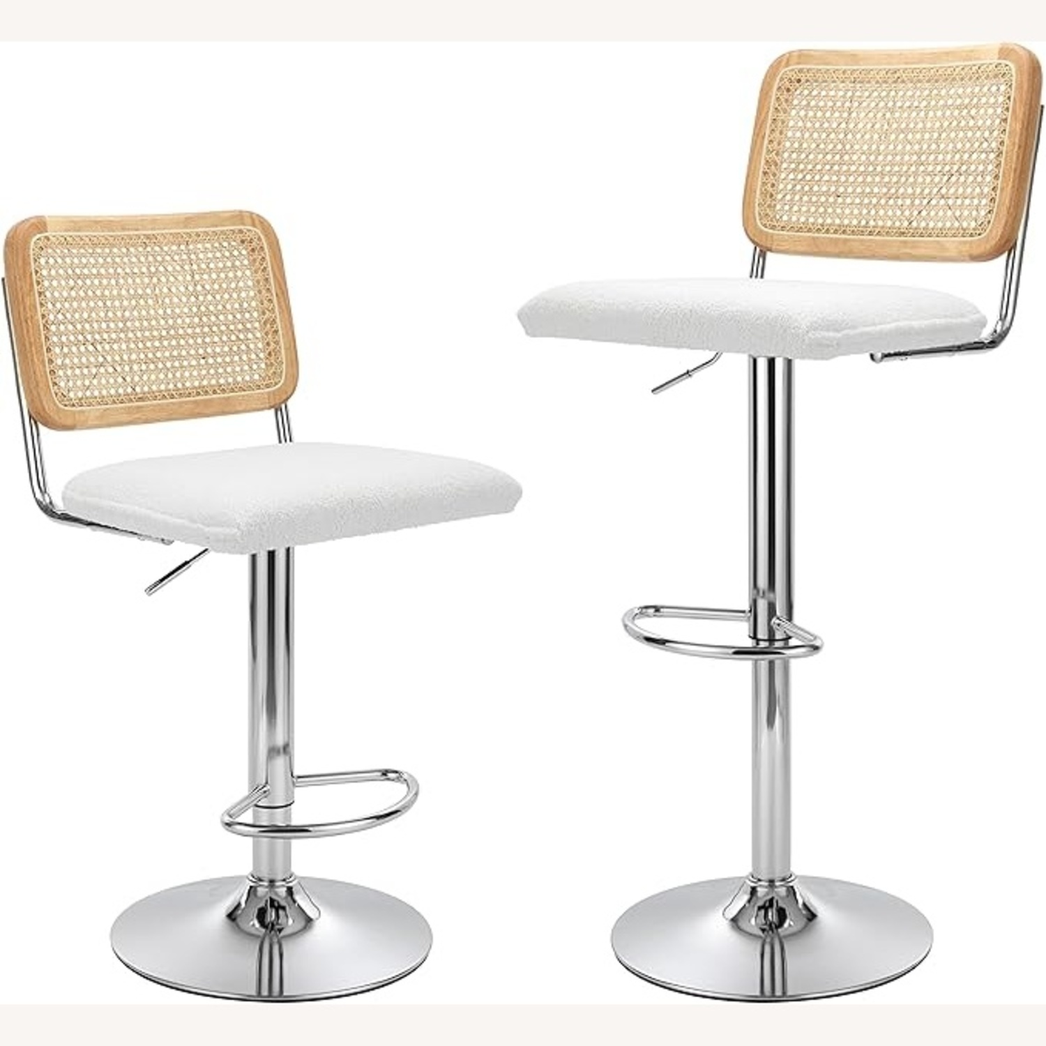 Amazon Light Brown Wooden Barstools - image-4